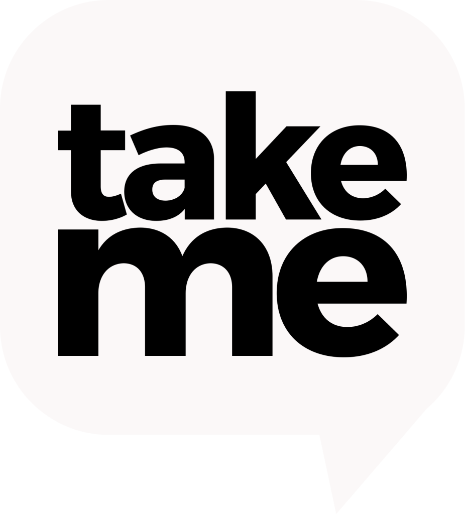 Take Me White Logo